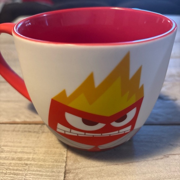 Disney Inside Out 2 ANGER DON'T PUSH MY BUTTONS! Soft Touch Ceramic 16oz Mug NEW - Picture 3 of 13